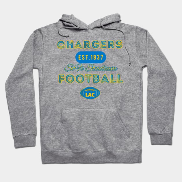 Los Angeles Football Vintage Style Hoodie by Borcelle Vintage Apparel 